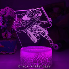 Load image into Gallery viewer, 3D acrylic anime LED night light, size comparison with hand
