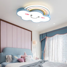 Load image into Gallery viewer, Children's pink dimmable LED ceiling light, 63x50cm dimensions diagram

