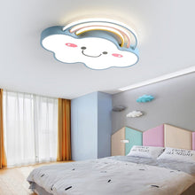 Load image into Gallery viewer, Children's pink LED ceiling light, ceiling installation view
