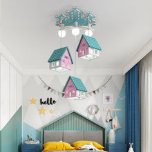Load image into Gallery viewer, Children's LED ceiling light, colour mode comparison, warm to cool

