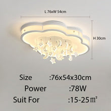 Load image into Gallery viewer, Large modern LED ceiling light for kids, 76x54cm specification
