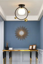 Load image into Gallery viewer, Eliora Scandinavian LED ceiling light, frosted glass shade, front view
