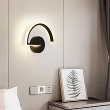 Load image into Gallery viewer, Barra LED wall light in white, style 2, illuminated warm white
