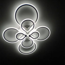 Load image into Gallery viewer, Castelo modern multi-arm LED ceiling light, rectangular shape, black finish
