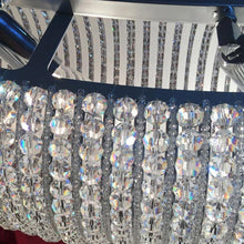 Load image into Gallery viewer, Scandicci crystal LED chandelier, crystal arm detail close-up, gold frame
