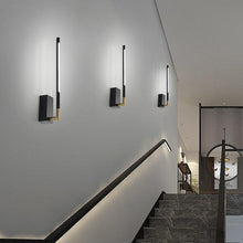 Load image into Gallery viewer, Fazenda Rio Grande art deco LED wall light in gold, front view
