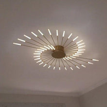 Load image into Gallery viewer, Trofa LED ceiling light, black finish with multiple frosted glass heads, installation

