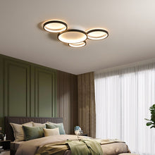 Load image into Gallery viewer, Novas multi-ring LED ceiling pendant, multiple ring configuration, overhead view
