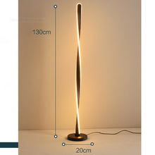 Load image into Gallery viewer, Munro LED Spiral Floor Lamp — Twisted Design, Dimmable, Black or White
