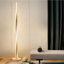 Load image into Gallery viewer, Munro LED Spiral Floor Lamp — Twisted Design, Dimmable, Black or White
