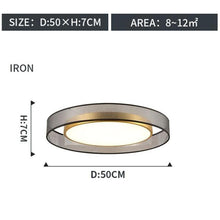 Load image into Gallery viewer, Candyfence — Modern LED Ceiling Light, 3-Colour Modes, Copper or Iron, W50–60cm
