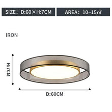 Load image into Gallery viewer, Candyfence — Modern LED Ceiling Light, 3-Colour Modes, Copper or Iron, W50–60cm
