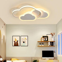 Load image into Gallery viewer, Pink Hearts LED ceiling light, heart and star cutout detail, close-up
