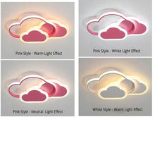 Load image into Gallery viewer, Pink Hearts — Star &amp; Heart LED Ceiling Light, Dimmable, Pink or White, Multiple Sizes
