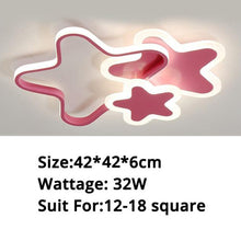Load image into Gallery viewer, Pink Hearts — Star &amp; Heart LED Ceiling Light, Dimmable, Pink or White, Multiple Sizes
