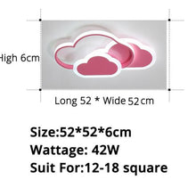 Load image into Gallery viewer, Pink Hearts — Star &amp; Heart LED Ceiling Light, Dimmable, Pink or White, Multiple Sizes
