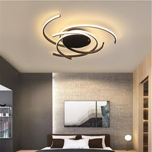 Load image into Gallery viewer, Claire LED ceiling light, square model installed in hallway, black finish
