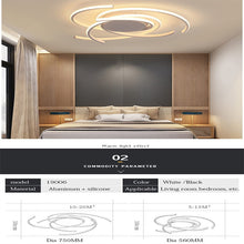 Load image into Gallery viewer, Claire LED ceiling light, installed in bedroom, soft warm white
