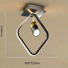 Load image into Gallery viewer, Claire — Square or Round LED Ceiling Light, Remote Dimmable, Black, W25–26cm
