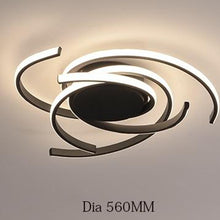 Load image into Gallery viewer, Claire — Square or Round LED Ceiling Light, Remote Dimmable, Black, W25–26cm
