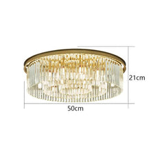 Load image into Gallery viewer, Alora — Crystal Gold LED Ceiling Light, Circle Design, Multiple Configurations
