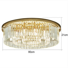 Load image into Gallery viewer, Alora — Crystal Gold LED Ceiling Light, Circle Design, Multiple Configurations
