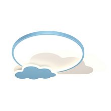 Load image into Gallery viewer, Children's cloud LED ceiling light, pink ABS, dimensions diagram
