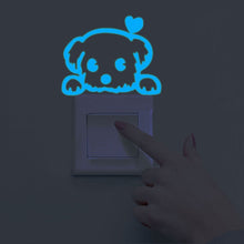 Load image into Gallery viewer, Glow-in-the-dark stickers, close-up of fluorescent star shapes
