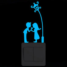 Load image into Gallery viewer, Glow-in-the-dark stickers applied to wall, full room effect

