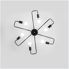 Load image into Gallery viewer, Cascais vintage ceiling pendant, size chart showing 3 head configurations
