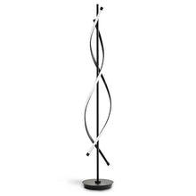 Load image into Gallery viewer, Girardot LED floor lamp close-up of spiral aluminium body detail
