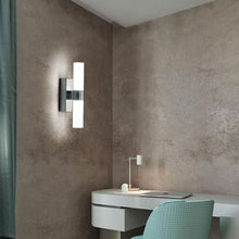 Load image into Gallery viewer, Itanhém tube LED wall light, cool white option, illuminated
